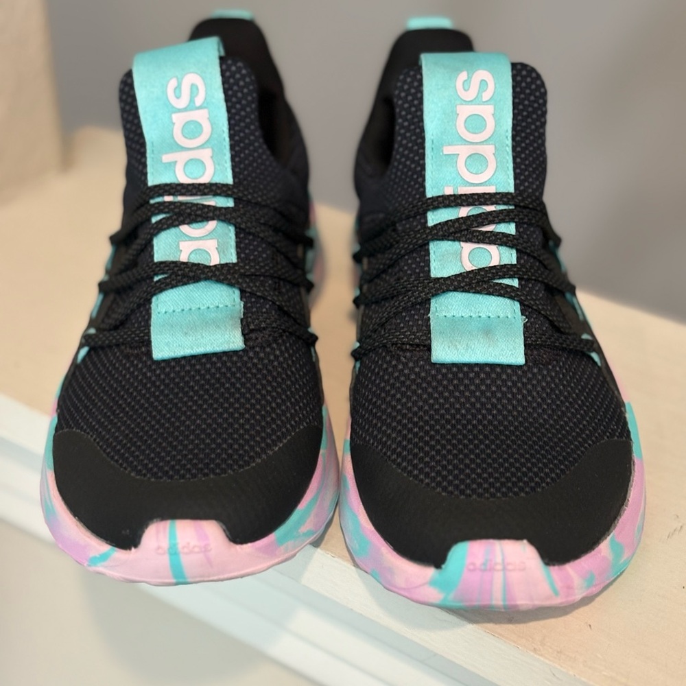 Adidas Lite Racer Adapt 5.0 K IG5399 Black Running Shoes Sneakers Youth Sz 2.5Y - Picture 4 of 10